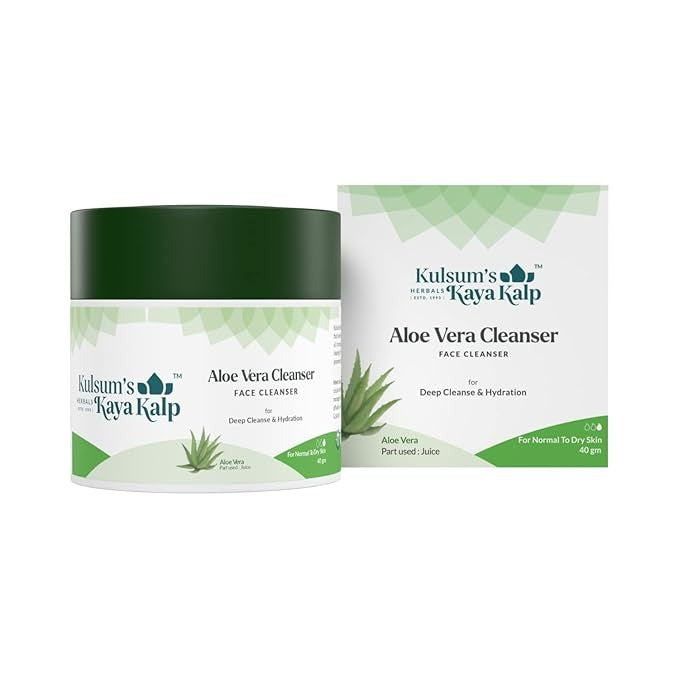 Kulsum's Kaya Kalp Herbals Aloe Vera Cleanser For Deep Cleanse & Hydration - 40 gms