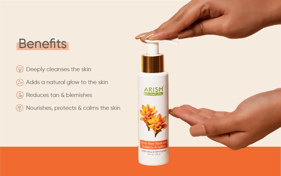 Arish Bio-natural Ubtan Face Wash for Deep Cleansing & Natural Glow - 100 Ml
