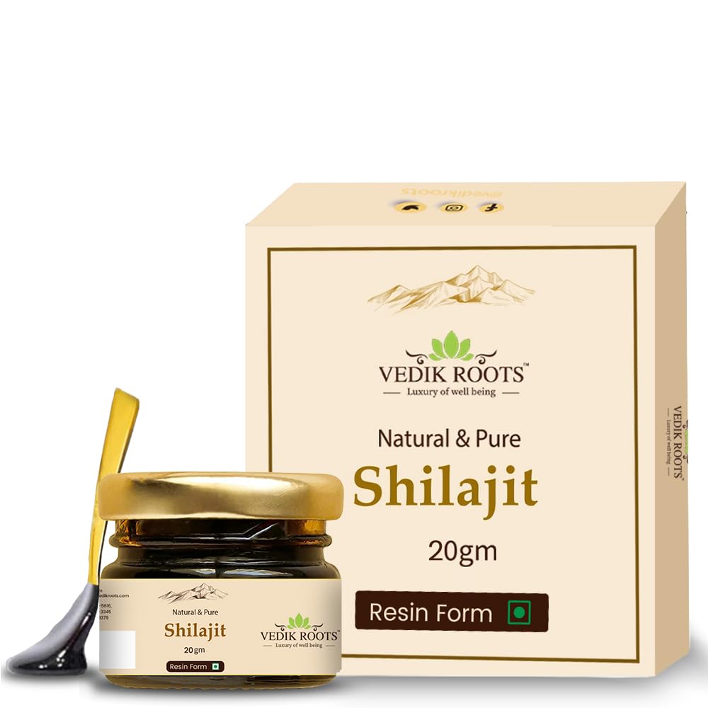 Pure Himalayan Shilajit Resin â€“ Natural Energy & Stamina Booster for Men & Women | Ayurvedic Herbal Supplement | High-Altitude Source | 20g Resin (1)