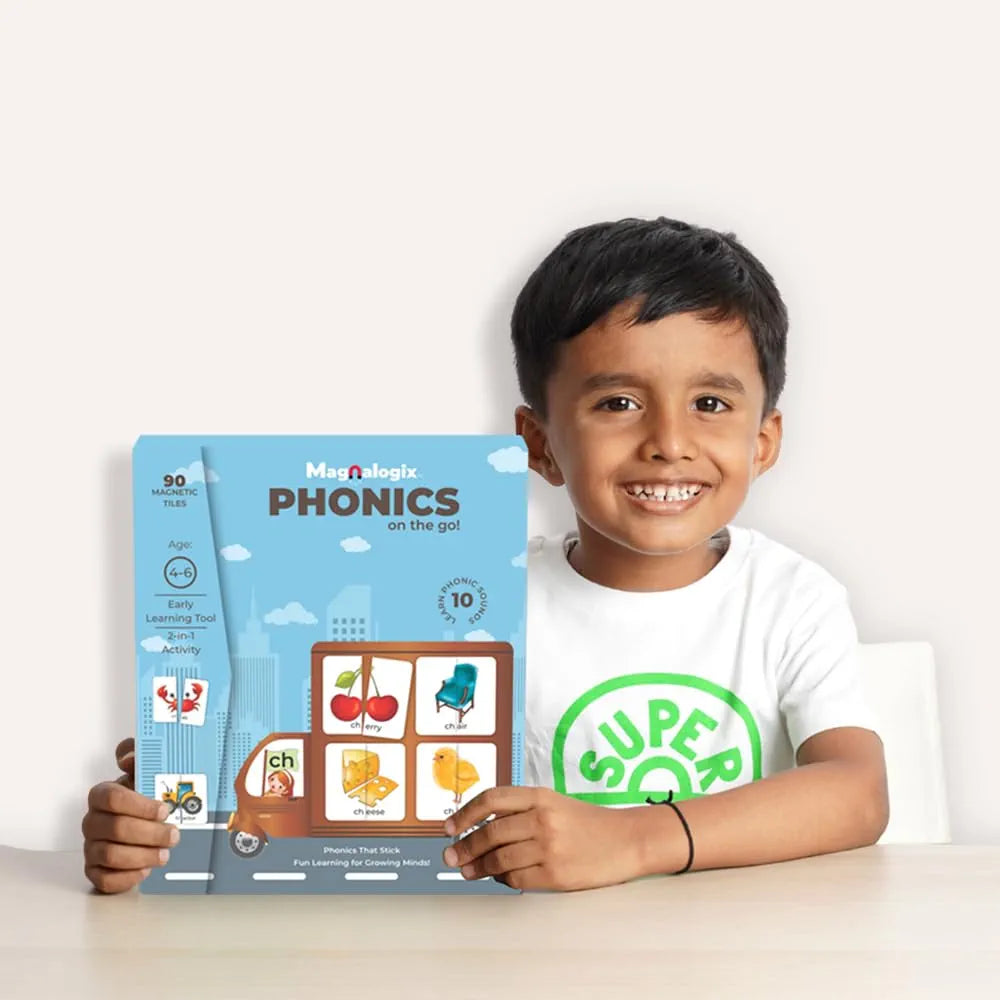 Pelikas Toyz Magnetic Phonics Kit for Kids, Montessori Toys for 4 to 6 Year Old, Gift for Boys Girls - Magnalogix Phonics on The Go !