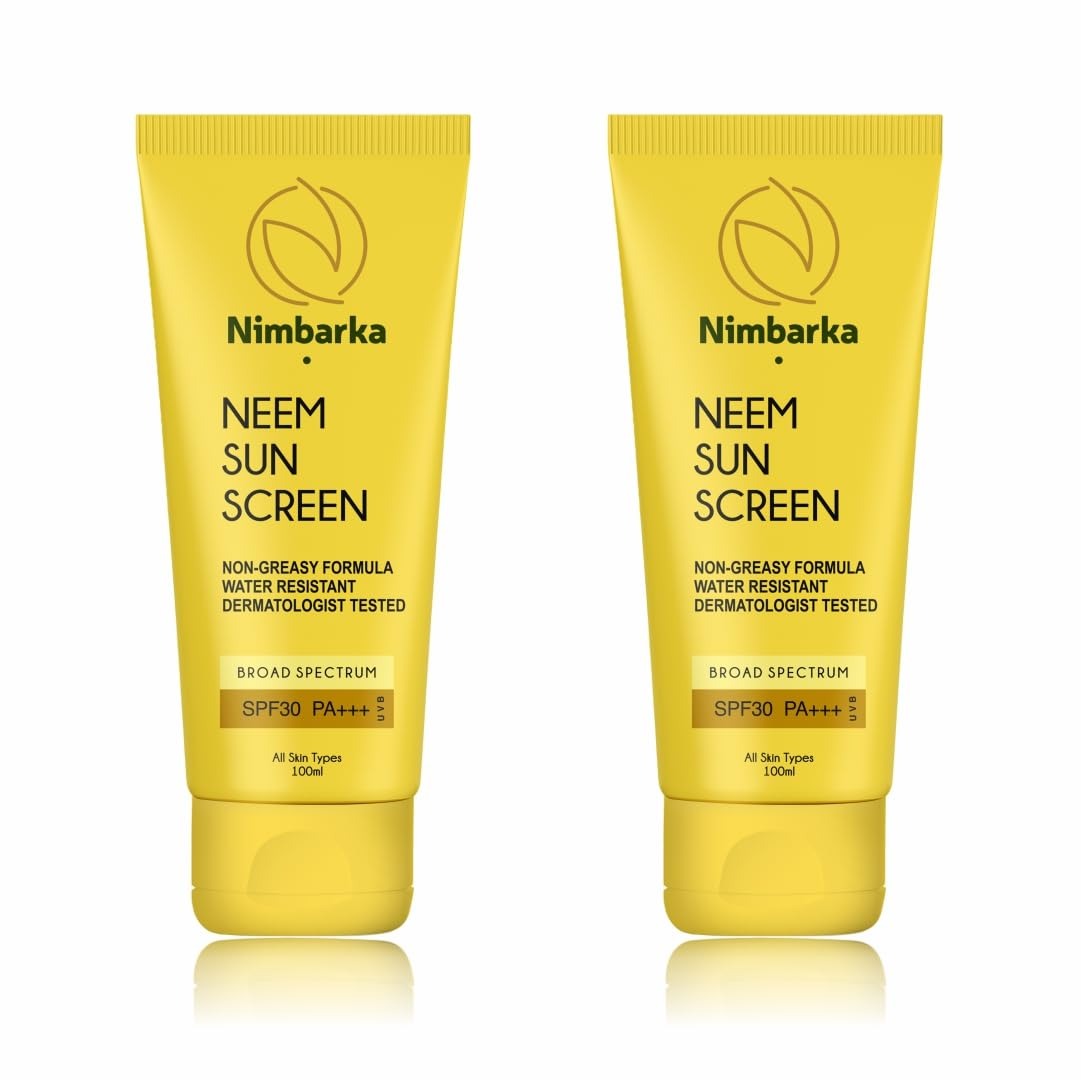 Nimbarka Neem Sun Screen Ultra Light For Oily And Dry Skin Non greasy formula - 100 ml (Pack of 2)