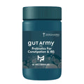 ZEROHARM Gut Army Probiotics for Constipation & IBS | 100 Billion CFU, 11 Strains | Psyllium Husk (Isabgol) & Peppermint | Gas & Bloating Relief, Digestive Comfort, Bowel Regularity | Men & Women | 60 Capsules