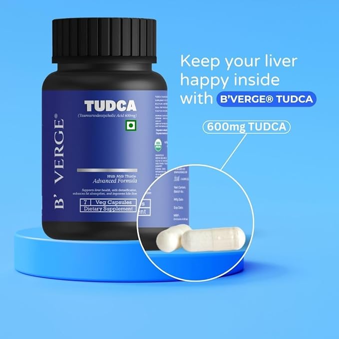 B'Verge Tudca Supplement 600 mg - 7 Veg Capsules