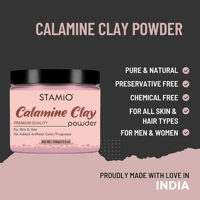Stamio Calamine Clay Powder - 100 gms