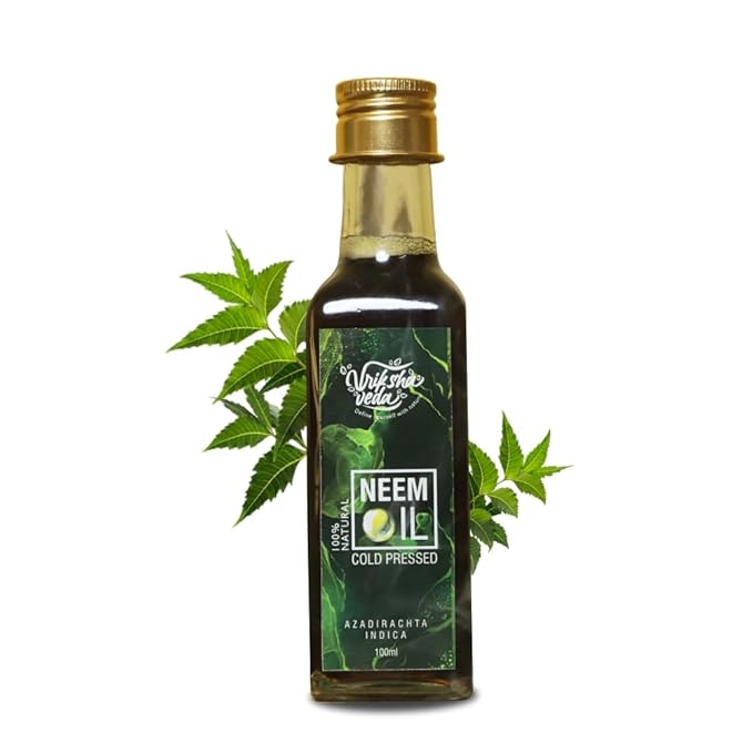 Vriksha Neem Oil For Hair & Skin Remove Pimples and Acne Reduces - 100 ml