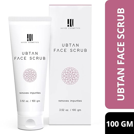 Hayze Cosmetics Ubtan Face Scrub with Aloe Vera Saffron - 100 gms