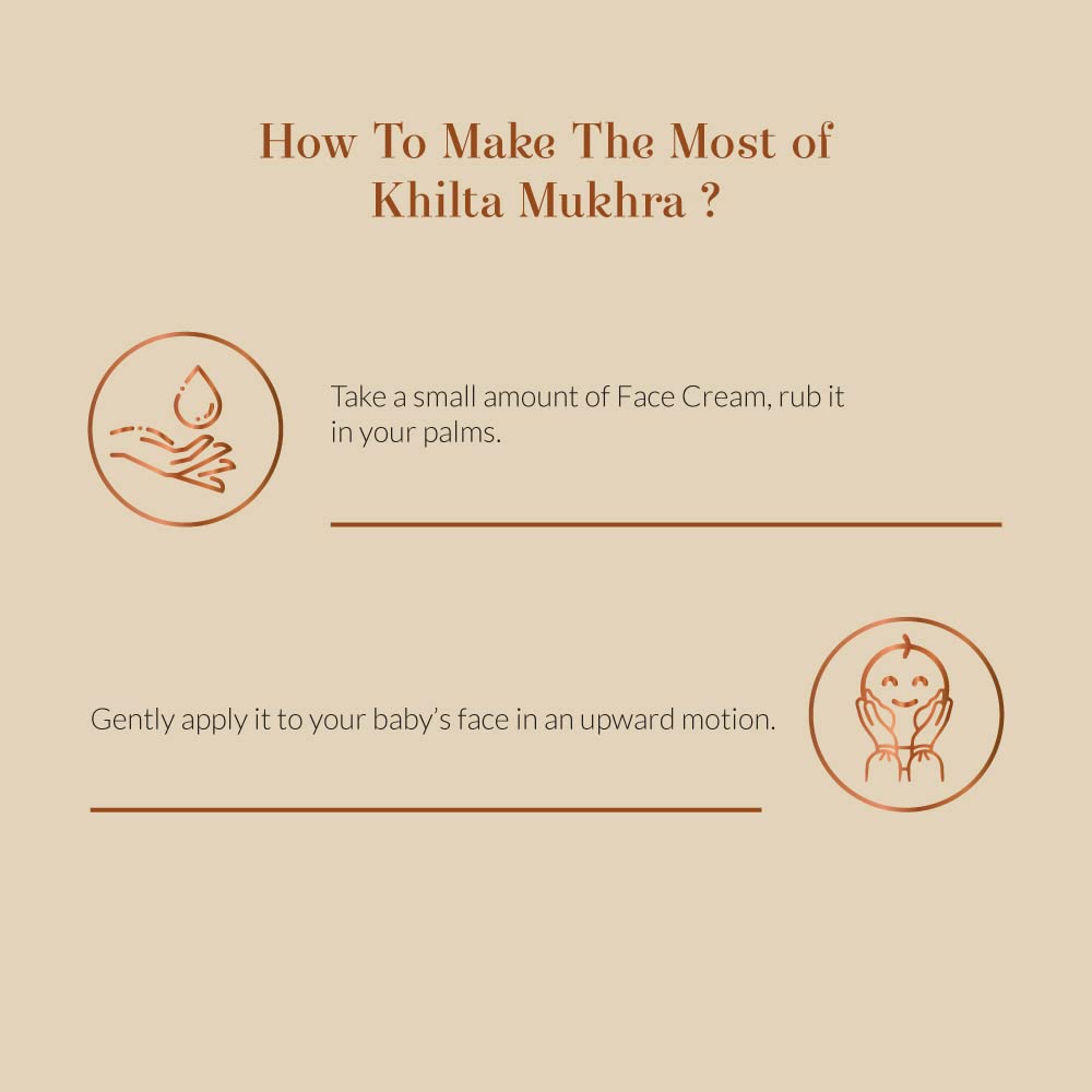 Baby Forest Khilta Mukhra Baby Face Cream for Kids 50g | With Shea Butter, Saffron & Almond Oil | Ayurvedic Natural Face Moisturizer for Boys & Girls | Paraben-Free, Derma Safe, Organic