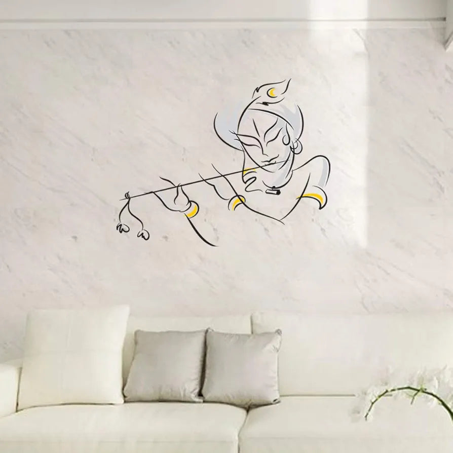 Rangoli White Glossy Vinyl Wall Sticker Premium Self-Adhesive Waterproof Parent-13 Design-2