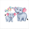 AH Decals Kids Wall Sticker Elephant 3D Wall Stickers PVC Vinyl Wall Art Decorative for Kids Room Play School- 66 CM X 50 CM or 26 X 20 Inches Multicolour-Self-Adhesive