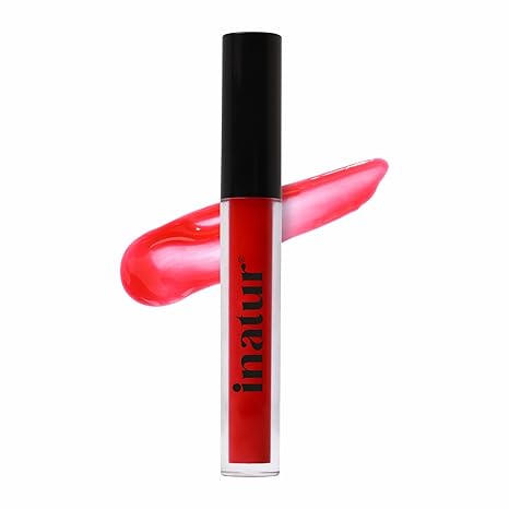 Inatur Glam Pink Lip Gloss Shiny Lips Suitable For All Tones - 2 ml