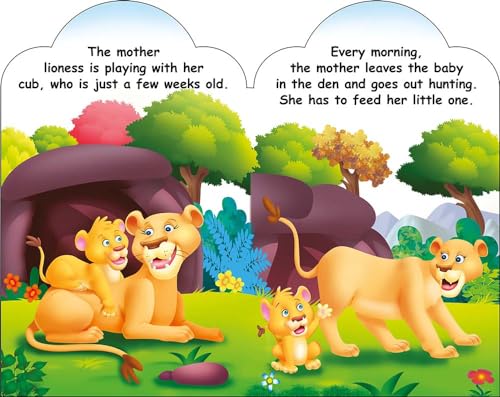 Sawan Set Of 5 Story Books Baby Animals Series (Adventurous Cub,Baby Squirrel,Baby Dinosaur,City Calf & Baby Mouse) [Board Book] Sawan