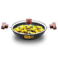 Hawkins Futura 1.5 Litre Deep Fry Pan Hard Anodised Kadai with Glass Lid