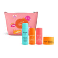 Foxtale On the Glow Travel Kit | Vitamin C, Niacinamide & Peptides | Brightening & Hydrating Skincare Set | For Glowing Skin | Travel Pouch Included | Pack of 4 | Travel & Pocket Friendly | Gift for Birthday and Anniversary