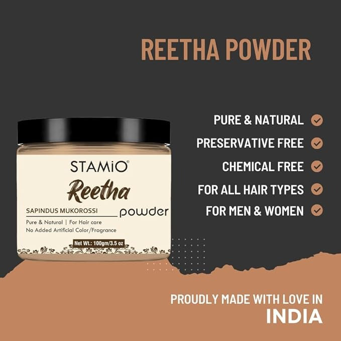 Stamio Reetha Powder - 100 gms