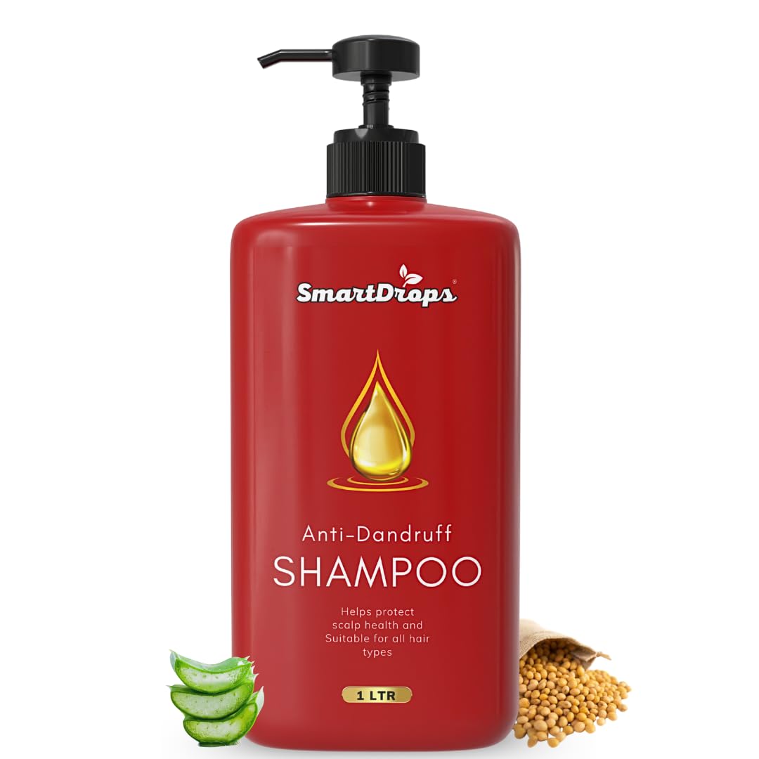 Smartdrops Keratin Shampoo | Smooth Scalp Shampoos | Shampoo 1 litre | Anti dandruff shampooo for women and men | Suitable for Regular Hair Wash and Scalp Care | Pack 1