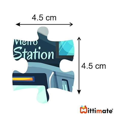 Mittimate Metro Station Jigsaw Puzzle Game for Kids Age 4 to 6 Old I 36 Pieces Puzzle Toy