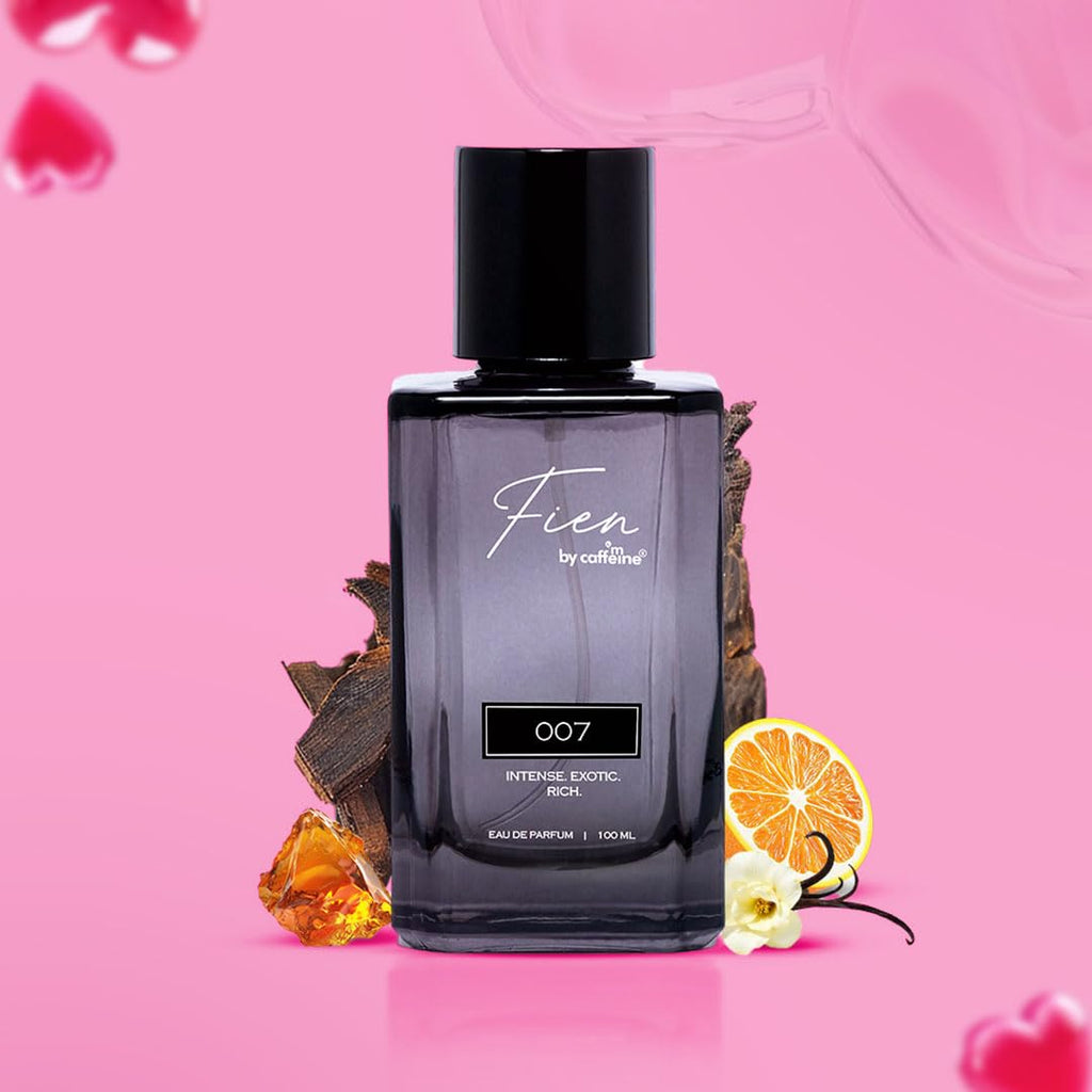 FIEN 007 Perfume for Men | Oriental Oud Scent | 12 Hrs Long Lasting | mCaffeine Perfume | Fien Eau De Parfum with Oud, Sandal & Musk | perfume for men | Solid mCaffeine Premium & Luxurious Perfume - 100ml