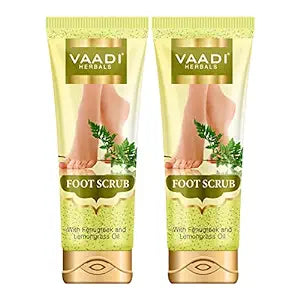 Vaadi Herbals Foot Scrub with Fenugreek and Lemongrass Oil - 110 gms (Pack of 2)