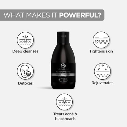 The Man Company Activated Charcoal Face Wash for Men with Ylang Ylang & Argan Essential Oils - 100ml