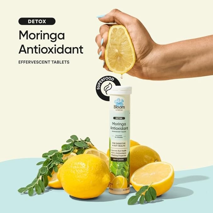 Bloom Moringa Antioxidant Effervescent Tablets Lemon - 20 Effervescent Tablets