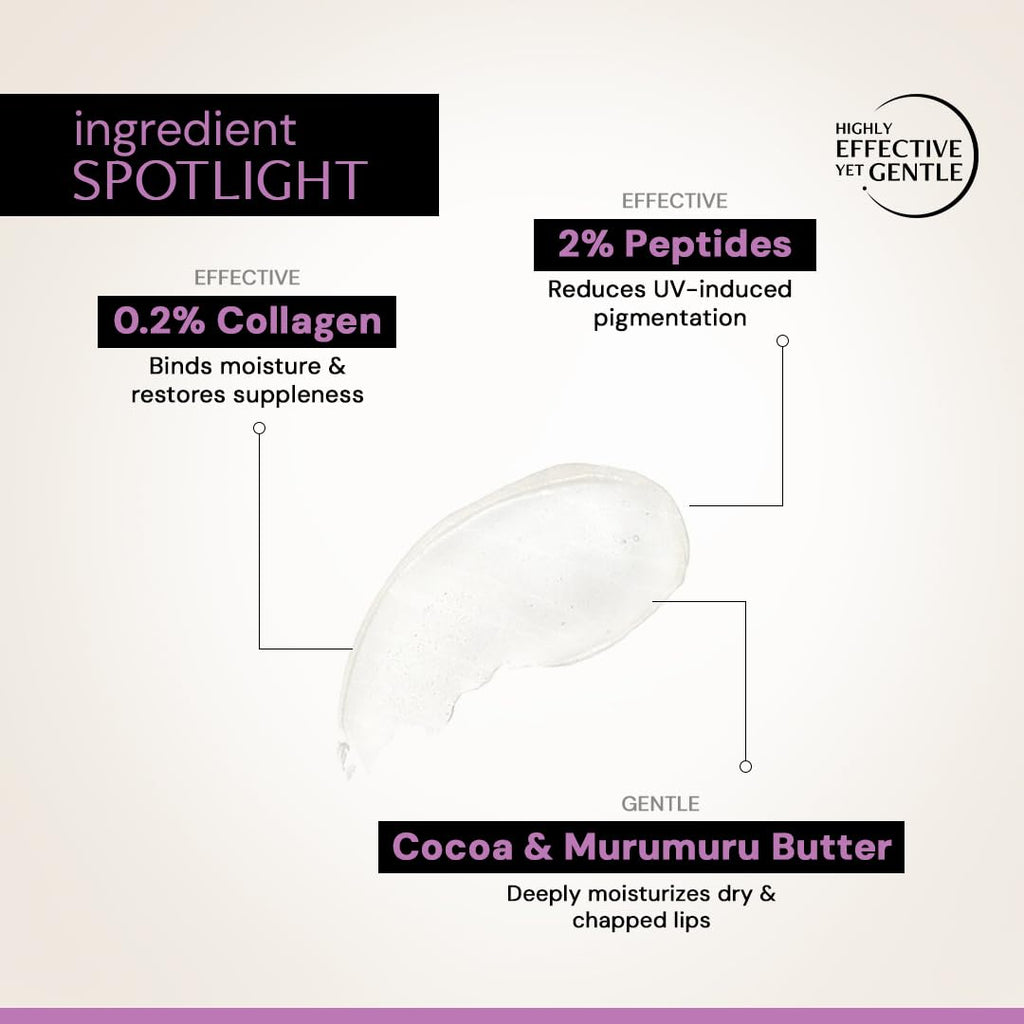 Deconstruct Lip Mask | Collagen And Peptide Lip Sleeping Mask For Dry Lips | For Women And Men | 8Gm,Clear