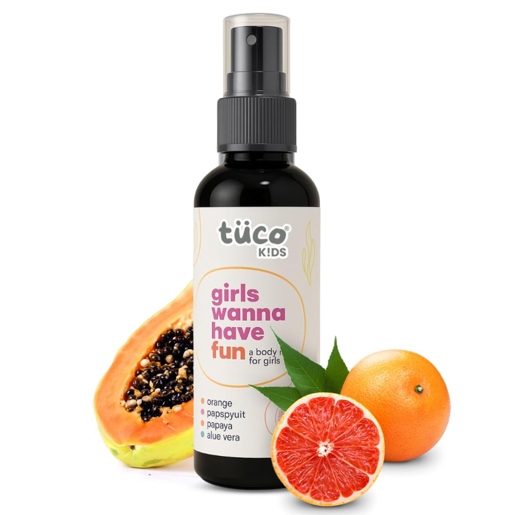 TucoÂ® Kids Natural Magic Mist for Girls | Body Spray | Gentle & Safe Perfume for Kids and Baby | Long Lasting with Mild & Delicate Fragrance | Papaya & Rose Water Extract | 100ml