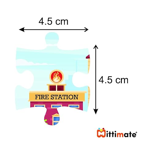 Mittimate Fire Station Jigsaw Puzzle Game for Kids Age 4 to 6 Old I 36 Pieces Puzzle Toy Birthday Gift