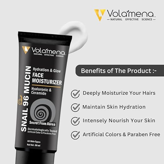 Volamena Snail Hydration Glow Face Moisturizer With Snail Mucin - 50 ml
