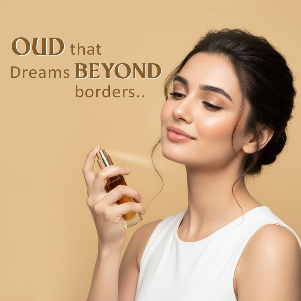 Glamveda Dreaming Dubai Oud Luxury Pure Perfume for Men & Women | Long-Lasting Unisex Fragrance with Lavender, Pink Pepper, Caramel & Guaiacwood Notes | Floral & Woody Perfume | 20ml