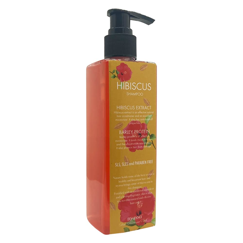 Nyassa Hibiscus Shampoo - 265 Ml | With Hibiscus Extract and Barley Protein