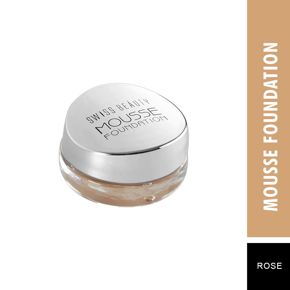 Swiss Beauty Mousse Foundation, Face MakeUp, Rose, 20g