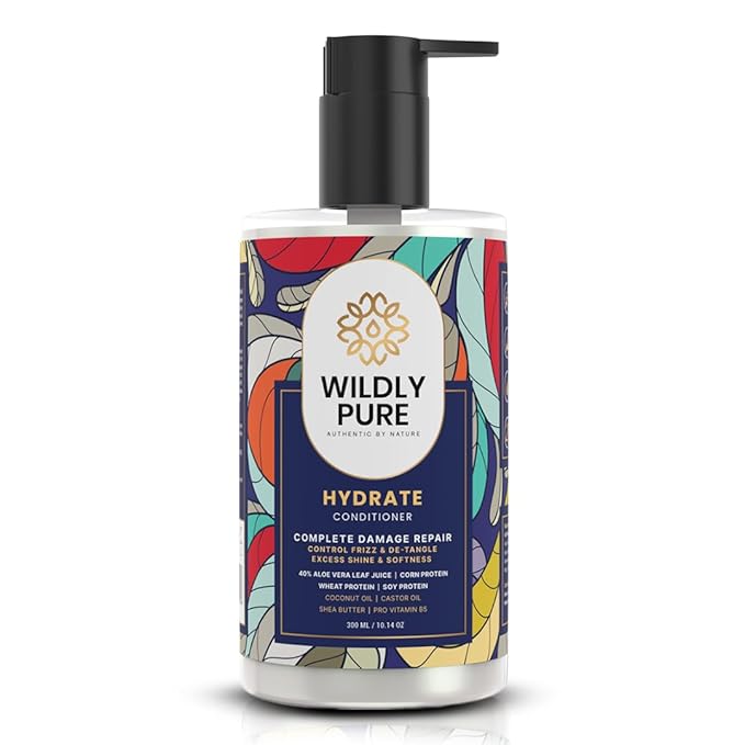 Wildly Pure Natural Conditioner for Dry & Frizzy Hair | Deep Conditioning & Smoothening - 300 Ml
