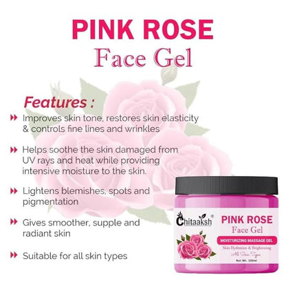 Chitaaksh Pink Rose Face Gel - 100 gms
