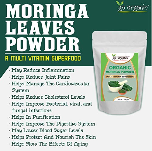 Go Organic Moringa Leaf Powder (150 Gm) - Herbal Supplement with Vitamins