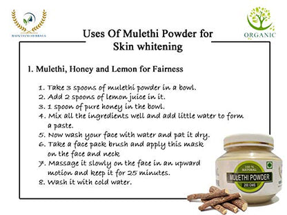 Raintech Herbals Pure Mulethi (Licorice) Powder - 200 gms