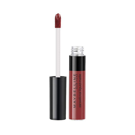 Maybelline New York Sensational Liquid Matte Lipstick, Non-sticky, Non-drying Lipstick, Hassle-Free & Precise Application, Long-lasting Liquid Matte Lipstick - 11 Made Easy|7ml