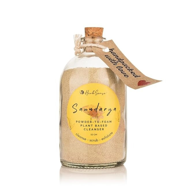 Herbsense Saundarya Powder to Foam Ayurvedic Face Wash - 50 gms