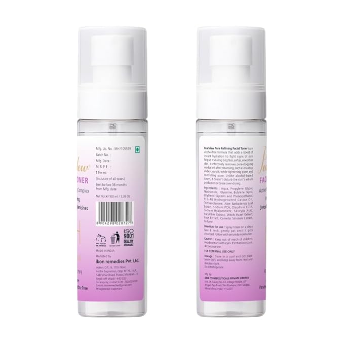 Pearldew Facial Toner | All Skin Types,cleanses Pores, Hydrates Skin - 100 Ml | Pack of 3
