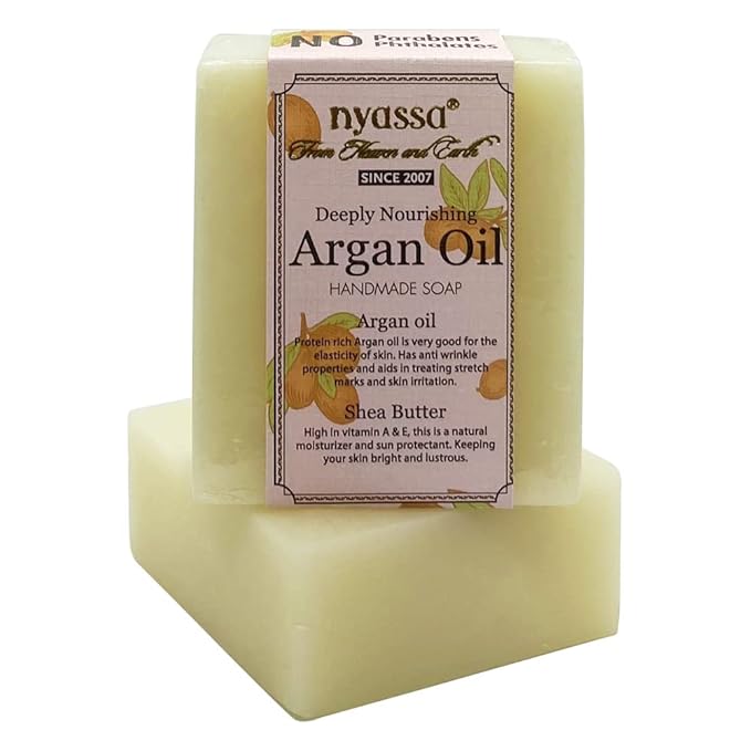 Nyassa Argan Oil Luxurious Handmade Soap | Moroccan Argan & Shea Butter - 150 Gms