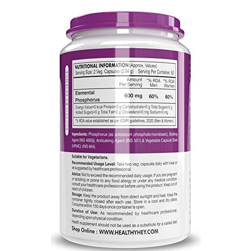 HealthyHey Phosphorus Capsules -120 Caps