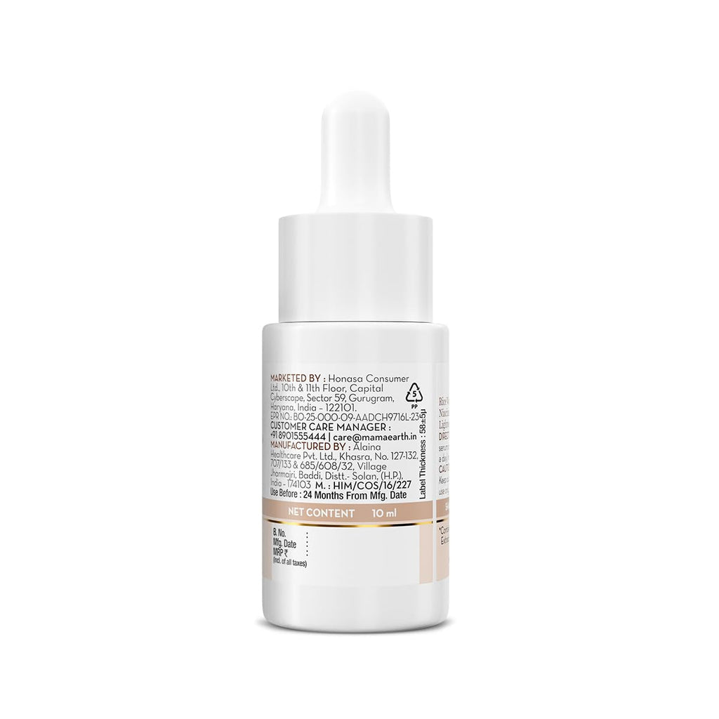 Mamaearth Rice Water Dewy Active Serum with 10% Niacinamide, Rice Water & Hyaluronic Acid - 10 ml | For Glass Skin | Gives Dewy Finish | Brightens Skin | Suits All Skin Types
