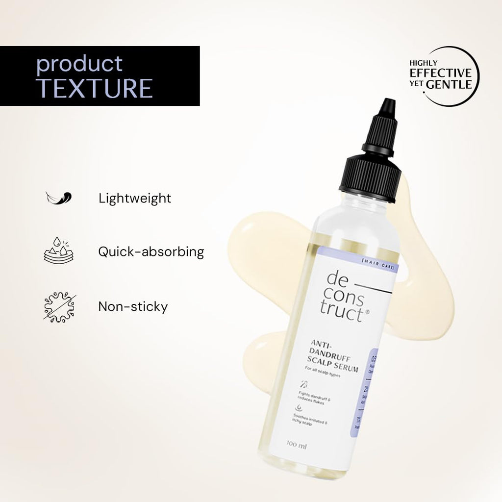 Deconstruct Anti-Dandruff Scalp Serum|Contains 2% Salicylic Acid + 1% Prebiotic + 0.5% Piroctone Olamine|Dandruff Remover|Sulphate&Paraben Free - 100Ml,130 Grams