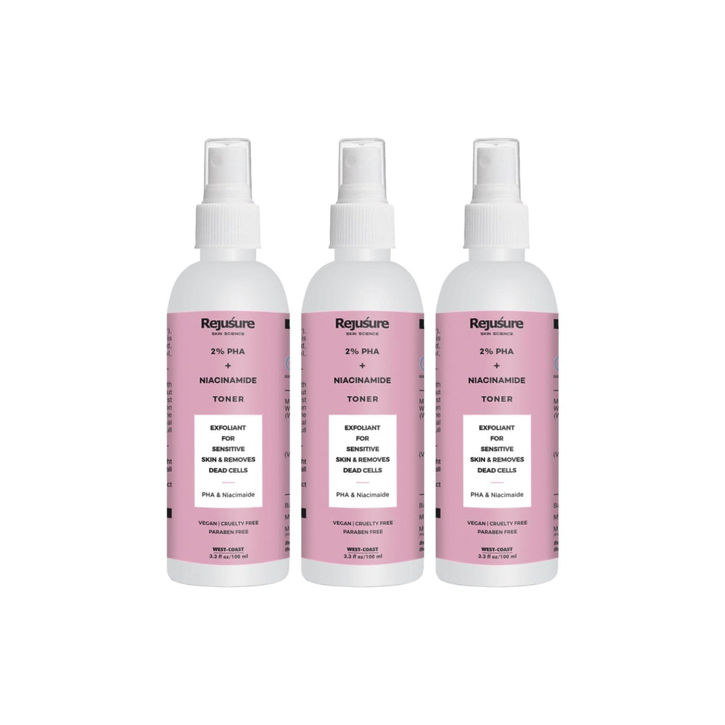 Rejusure PHA 2% + Niacinamide Alcohol Free Face Mist Toner - 100 Ml | Pack of 3