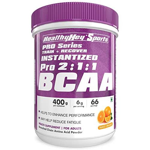 HealthyHey BCAA Powder 2:1:1 - Tangy Orange - 250 gms