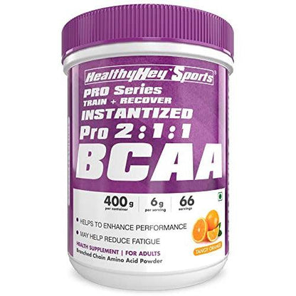 HealthyHey BCAA Powder 2:1:1 - Tangy Orange - 250 gms