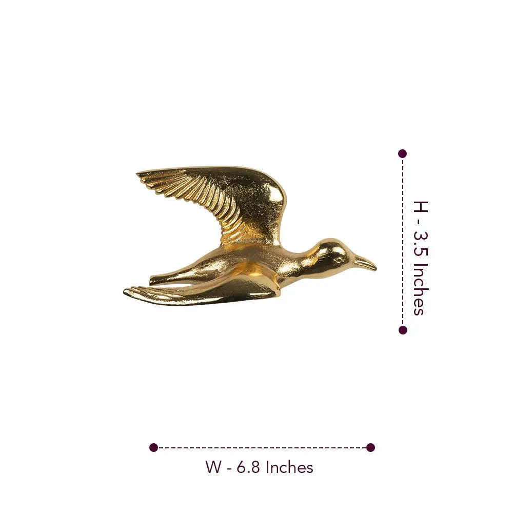 The Artment your Artistic Apartment Minimalist Watch Me Fly Wall Décor Hanging Set of 5 Gold