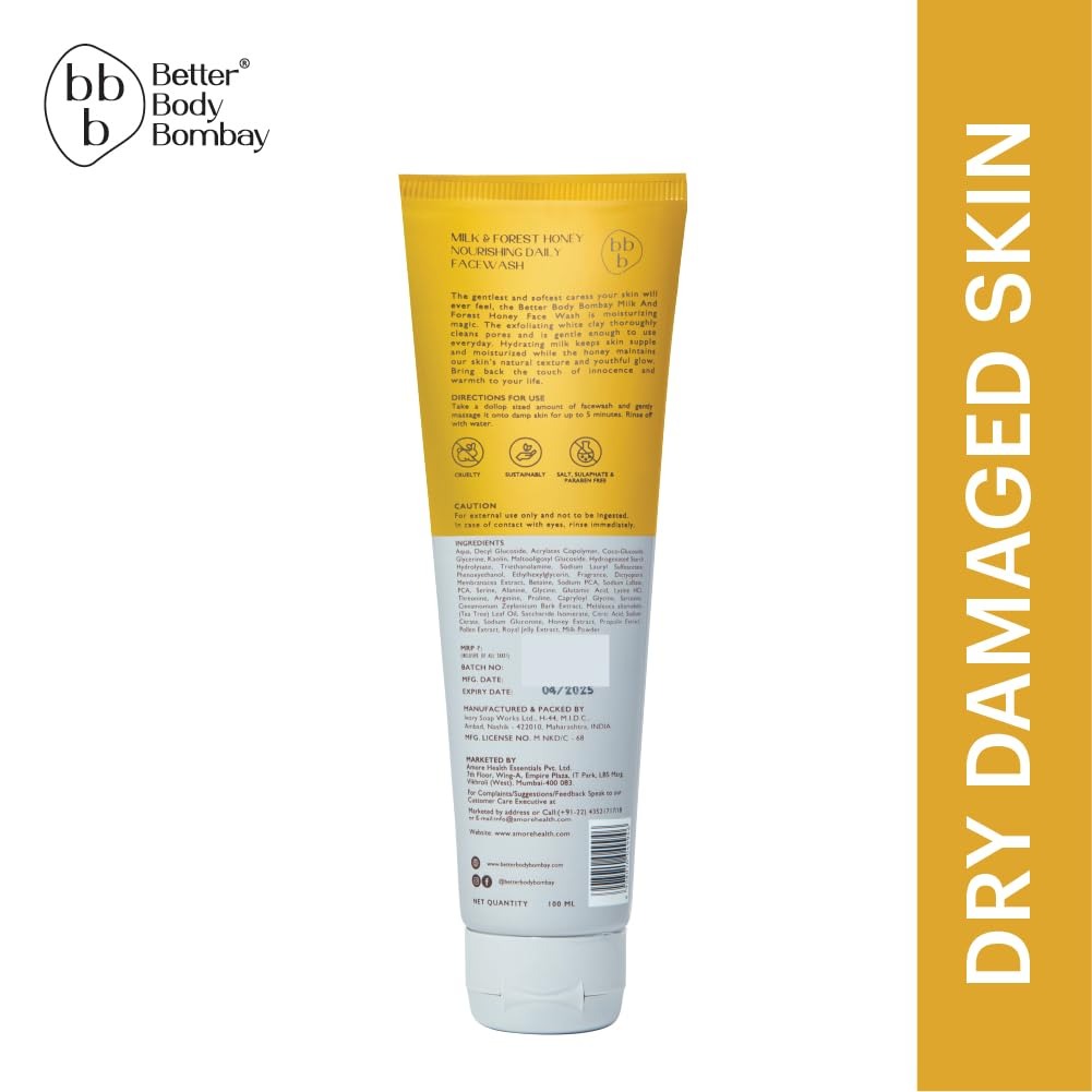 Better Body Bombay Milk & Forest Honey Nourishing Daily Facewash - 100 ml