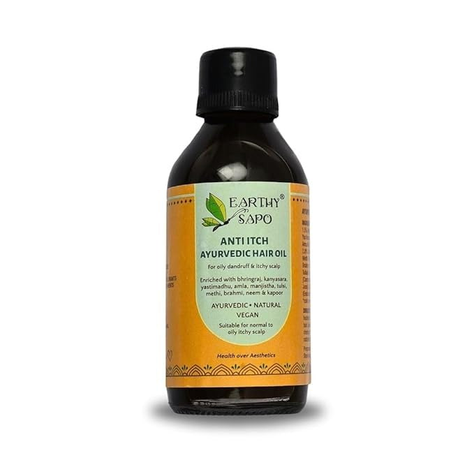 Earthy Sapo Handmade Anti Itch Ayurvedic Hair Oil - 100 ml
