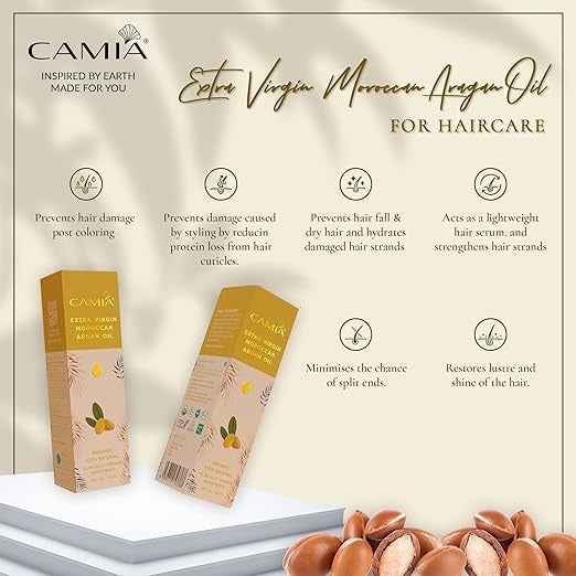 Camia - Organic Moroccan Argan Oil for Skin & Hair - 100 ml
