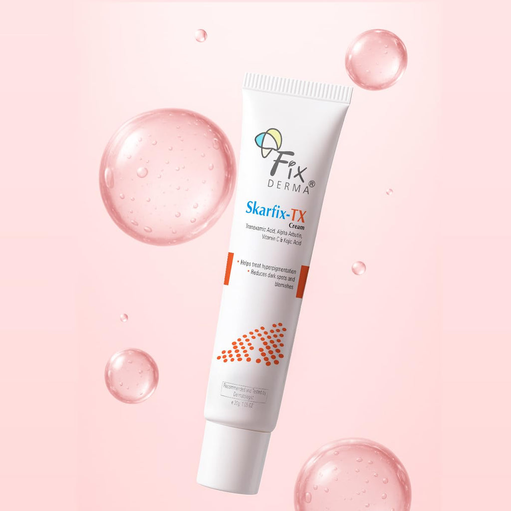 Fixderma Tranexamic Acid + 2% Kojic Acid + 1% Arbutin SKARFIX -TX Face Cream | Pigmentation Removal Cream | Kojic Acid Cream | Uneven Skin Tone - 30 gm